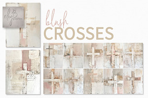 Blush Crosses Paintings