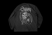 Worn Long Sleeve Pocket Tee Mockup, a Shirt Mockup by Mad Supply (Thumbnail 7 of 7)