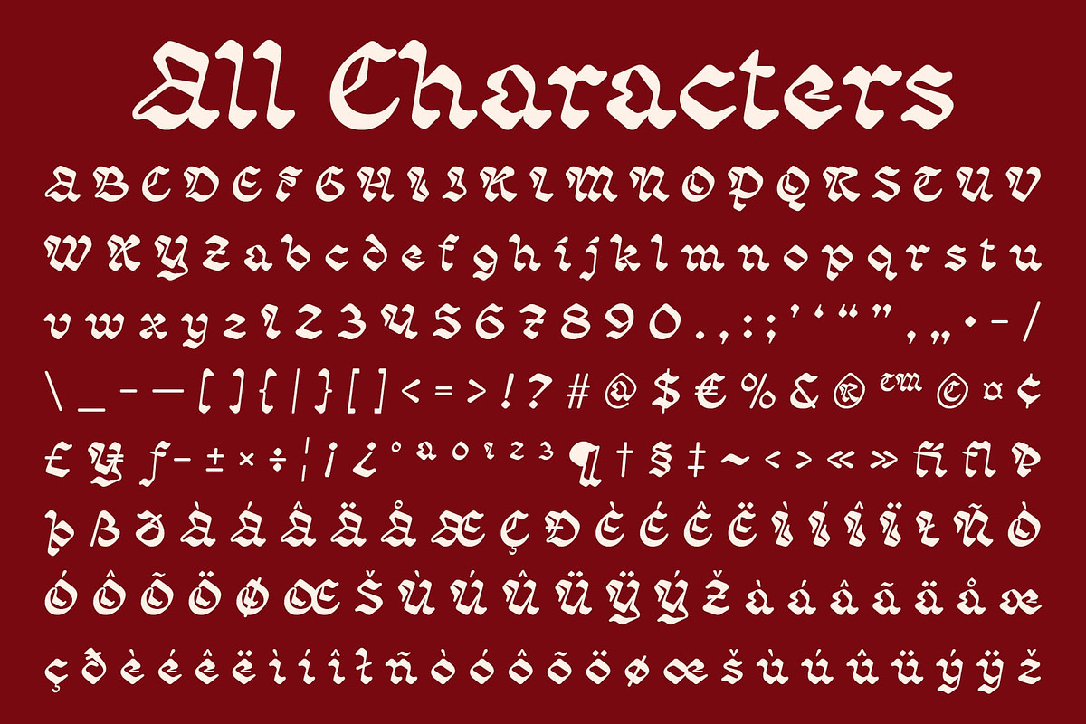 CS Rolins – Blackletter Font, a Blackletter Font by Craft Supply Co. (Photo 8 of 8)