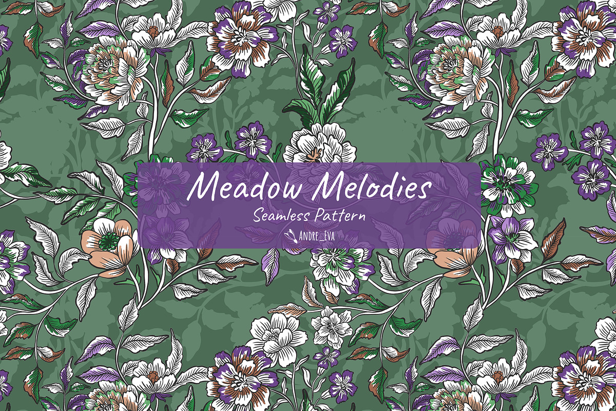 Meadow Melodies, a Pattern Graphic by Andre_Eva (Photo 1 of 7)