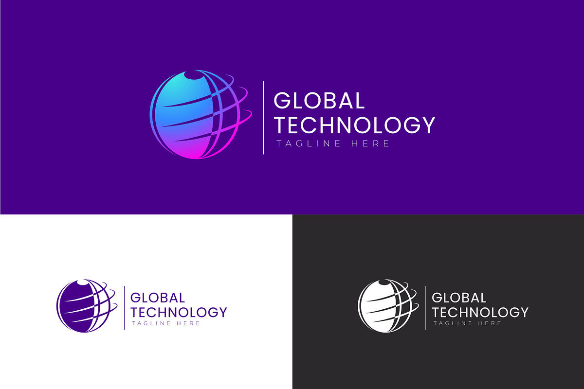 Global Technology Network Logo, a Branding & Logo Template by Signatoro