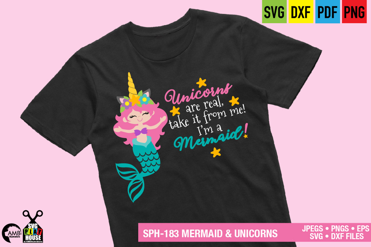 Mermaids and Unicorns SPH-183, an Illustration by AMBillustrations (Photo 4 of 4)