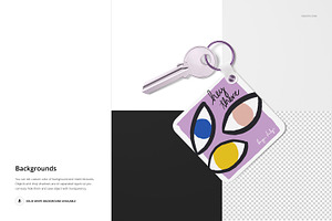 Key Tag Mockup Set 2