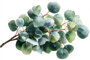 Eucalyptus branch green leaves natur, a Photo by Pixeness Studio