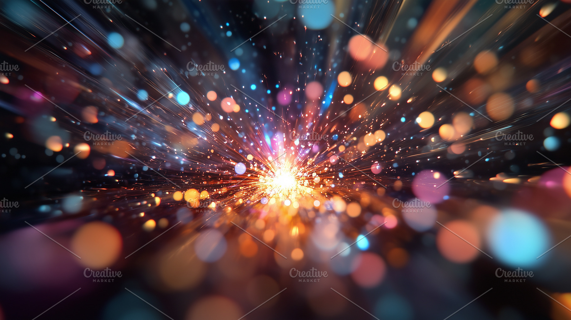 Sparks on colorful bokeh glittery, a Background Photo by MistyDay