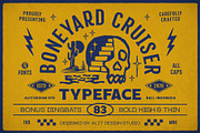 Boneyard Cruiser Typeface, a Sans Serif Font by alit design (Thumbnail 1 of 20)