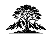 50 Sacred Mountain Tree Silhouette, an Empty State Illustration by Amazin_art (Thumbnail 31 of 37)