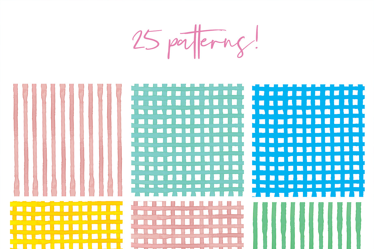 Watercolor Stripe Pack, a Pattern Graphic by Qamber Designs & Media (Photo 4 of 4)