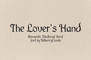 The Lover’s Hand - Medieval font, a Handwritten Font by BilberryCreates (Thumbnail 1 of 12)