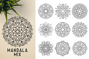 300 Vector Mandala Ornaments, a Decorative Illustration by pixaroma (Thumbnail 34 of 49)
