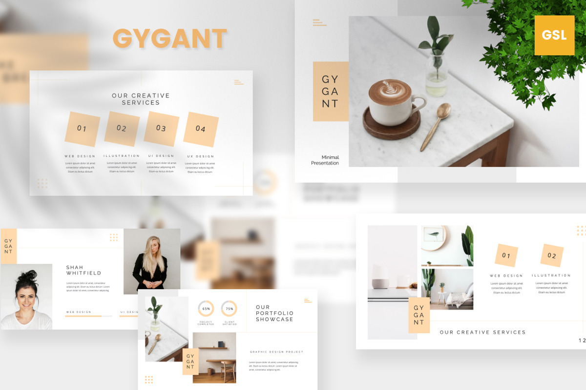 Gygant Minimal Google Slides, a Presentation Template by desvibes (Photo 1 of 5)