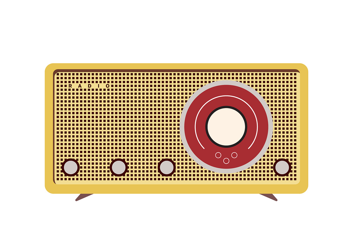 Vintage Radio Vector Illustrations, an Object Illustration by BenDesigner (Photo 4 of 6)