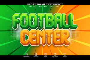 Football Center Editable Text Effect