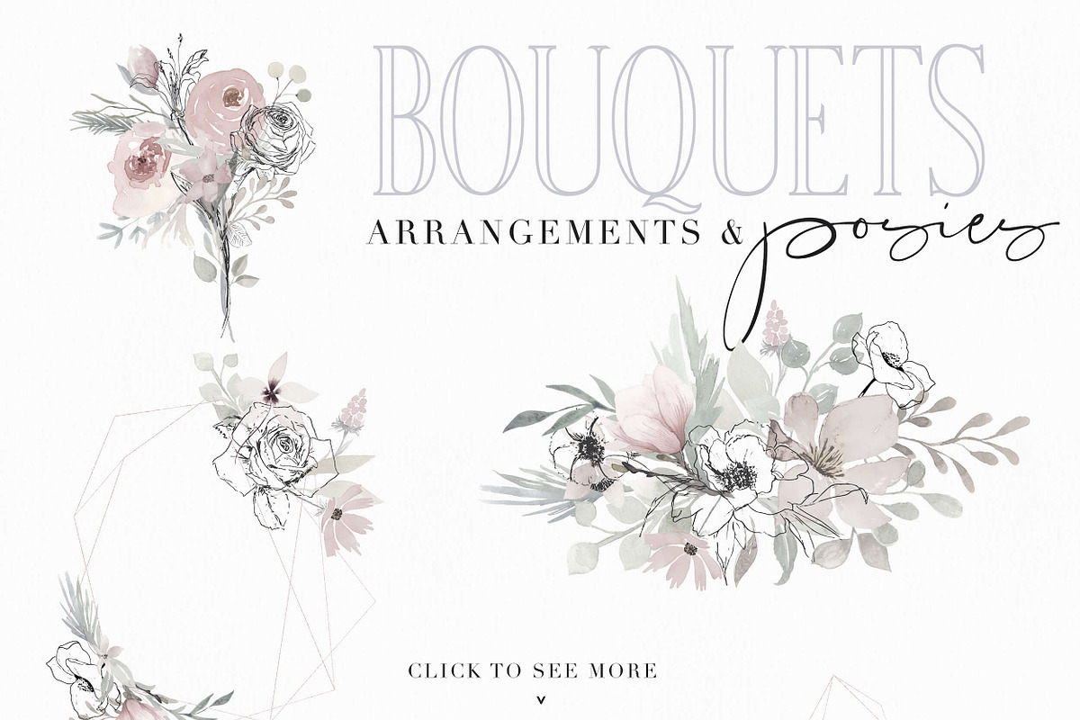 Bloom & Flourish - Floral Clipart, an Illustration by The Autumn Rabbit Ltd (Photo 2 of 10)