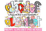 Preppy Retro Back to School Alphabet, an Object Graphic by RETROVIBZDESIGNS (Thumbnail 1 of 8)