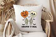 CREEPIN' IT REAL Skeleton T-shirt De, an Illustration by Libby Wishes (Thumbnail 4 of 5)