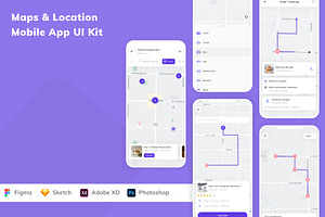 Maps & Location Mobile App UI Kit