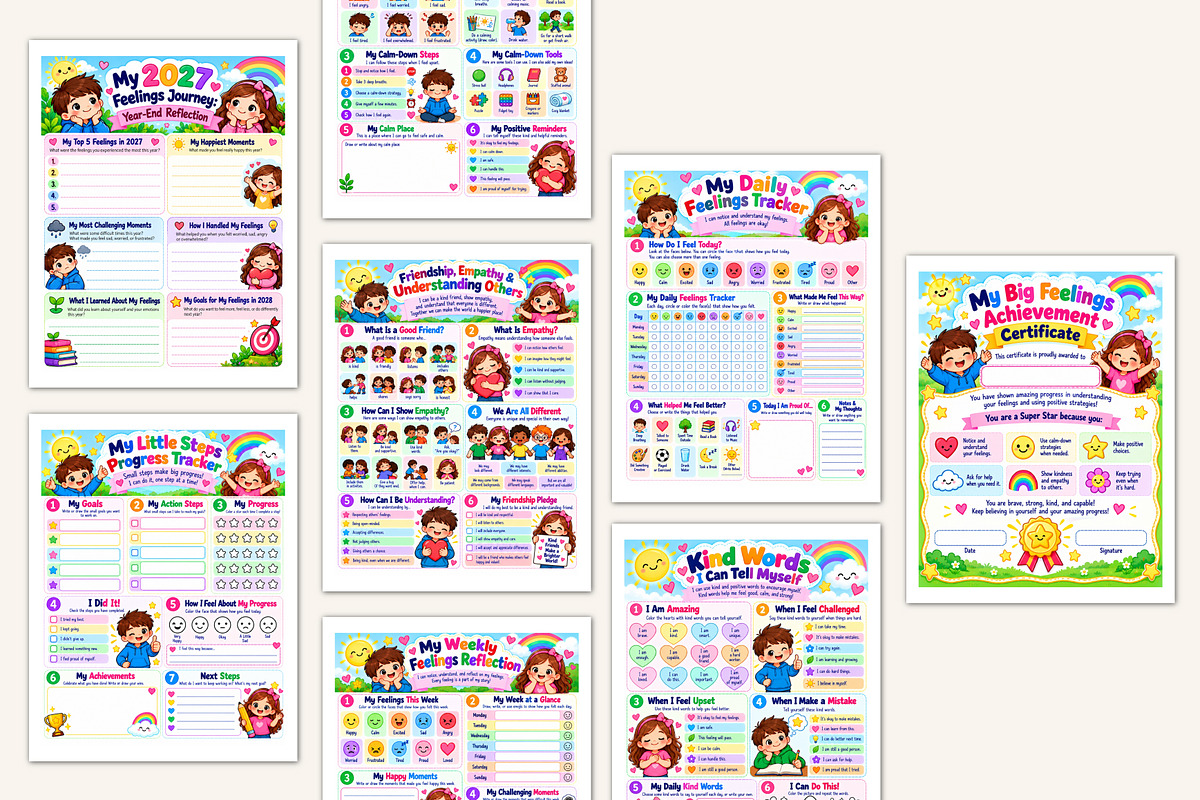 2027 Big Feelings, Little Steps Kids, a Stationery Template by Designmela01 (Photo 4 of 5)
