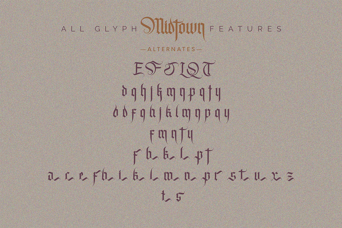 Midtown, a Blackletter Font by Omotu Studio (Photo 11 of 12)