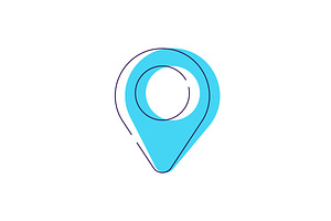 Location mark icon vector modern