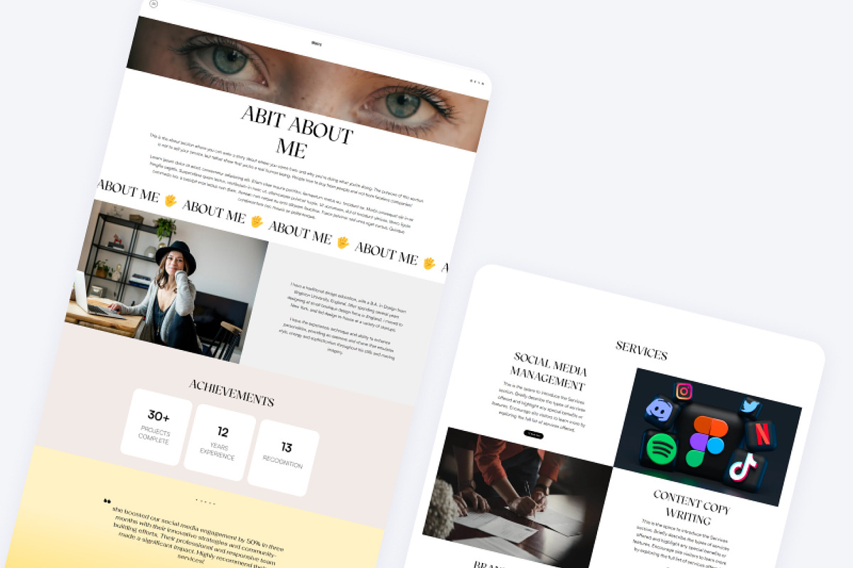 Wix Template For Social Media Manage, a Wix Template by MuzammilMahida (Photo 3 of 4)