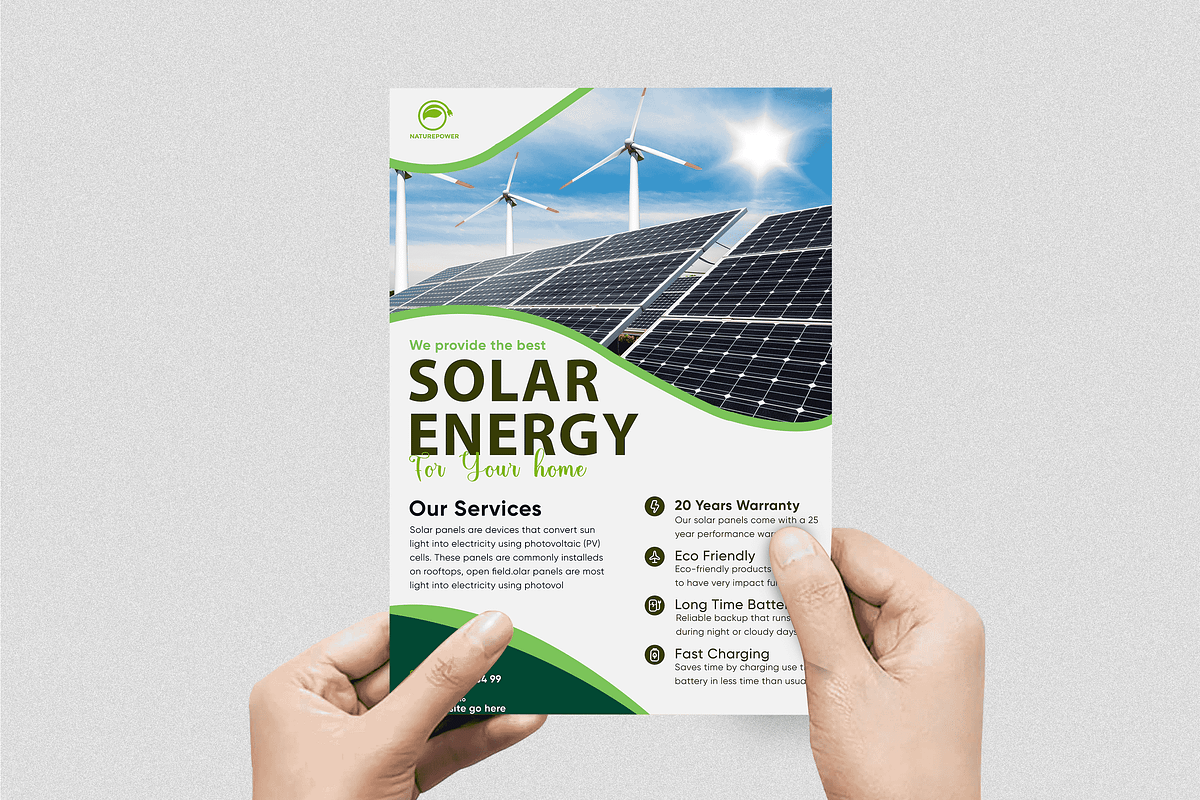 Solar Flyer Template, a Flyer Template by Soulfuldesignstudio