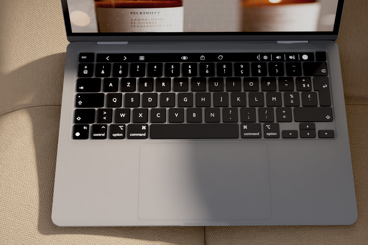 Laptop Mockup on Beige Sofa, a Device Mockup by Art-Jek.std (Photo 3 of 4)
