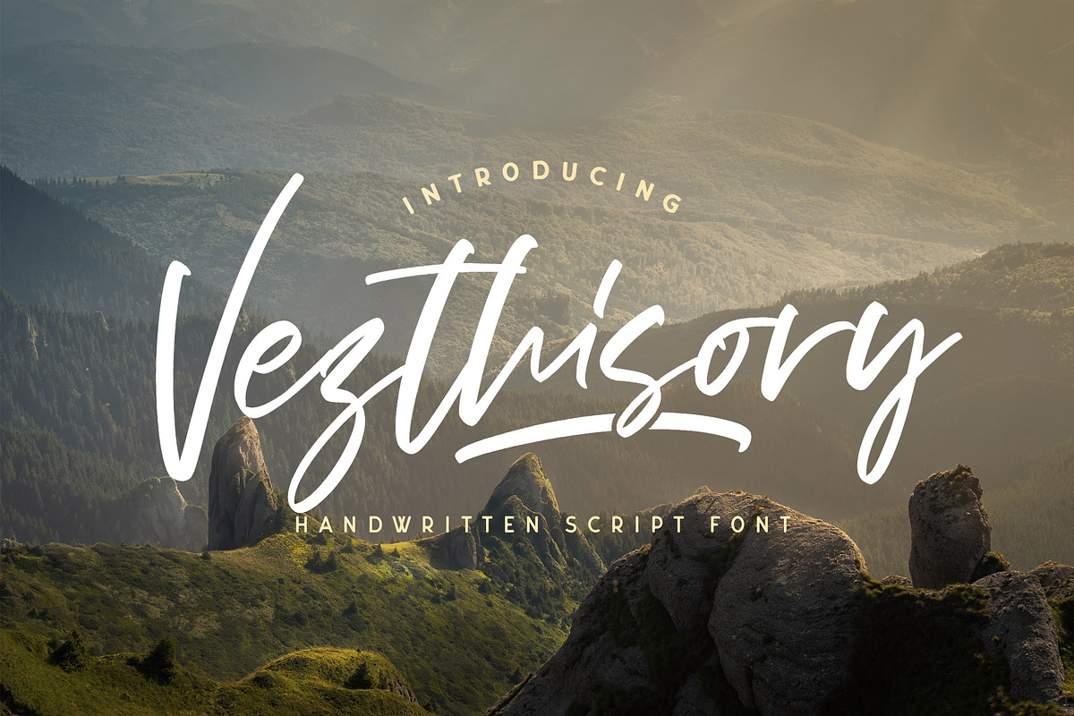 Vezthisory - Handwritten Font, a Script Font by StringLabs (Photo 1 of 9)