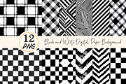 Black and White Digital Paper Backgr, a Texture Illustration by DreamPrint404 (Thumbnail 1 of 3)