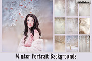 Winter Portrait Backgrounds, a Background Graphic by MixPixBox (Thumbnail 1 of 6)