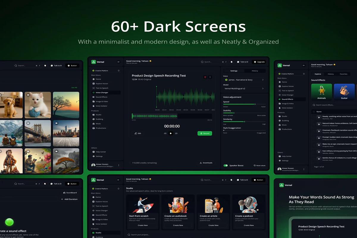 AI Voice Intelligence UI Kit, an UI Kit Template by Lumina_ui_ux202 (Photo 7 of 8)