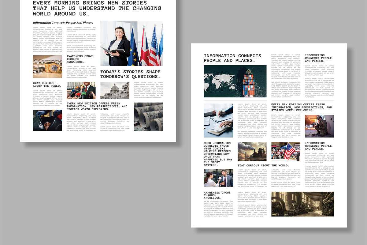 Daily News Newspaper Layout Template