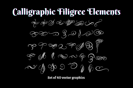 Calligraphy Filigree flourish vector