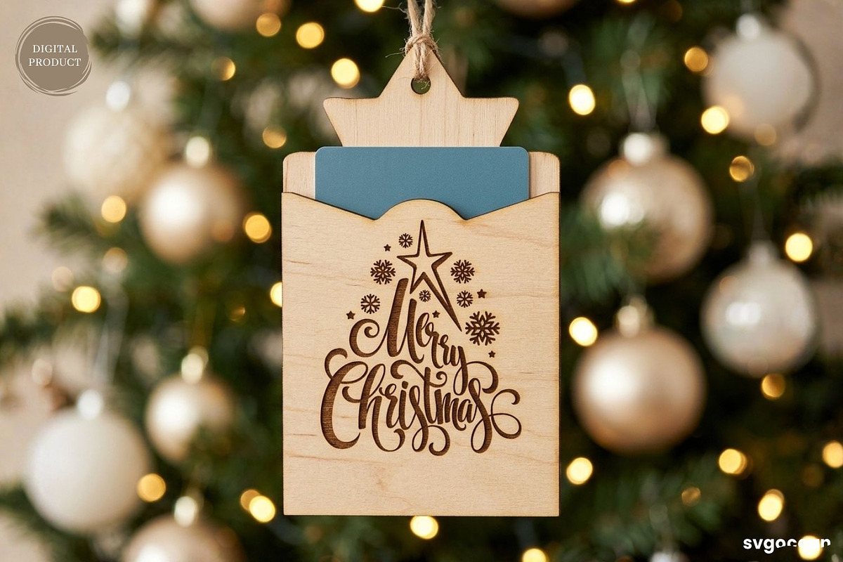 Christmas Card Holders SVG Bundle, a Decorative Illustration by svgocean (Photo 13 of 25)