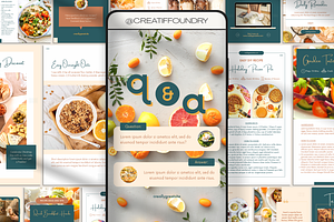 45 Food Instagram Bundle, a Social Media Template by Creatif Foundry
