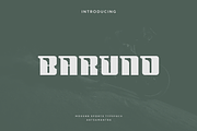 Baruno - Modern Sports Typeface, a Serif Font by garismantra (Thumbnail 1 of 4)