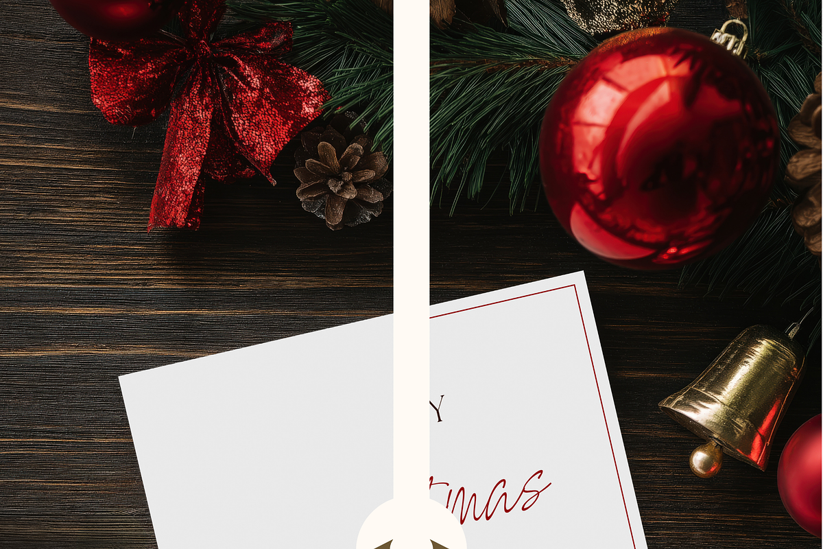 5x5 Christmas Greeting Card Mockup, an Advertising Mockup by Serenefeeling (Photo 5 of 7)
