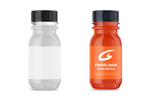 Plastic Juice Bottle Mockup