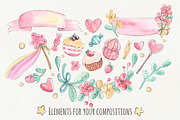 Sweet Unicorns set +6 patterns, a Decorative Illustration by Kristina Crocus (Thumbnail 2 of 5)