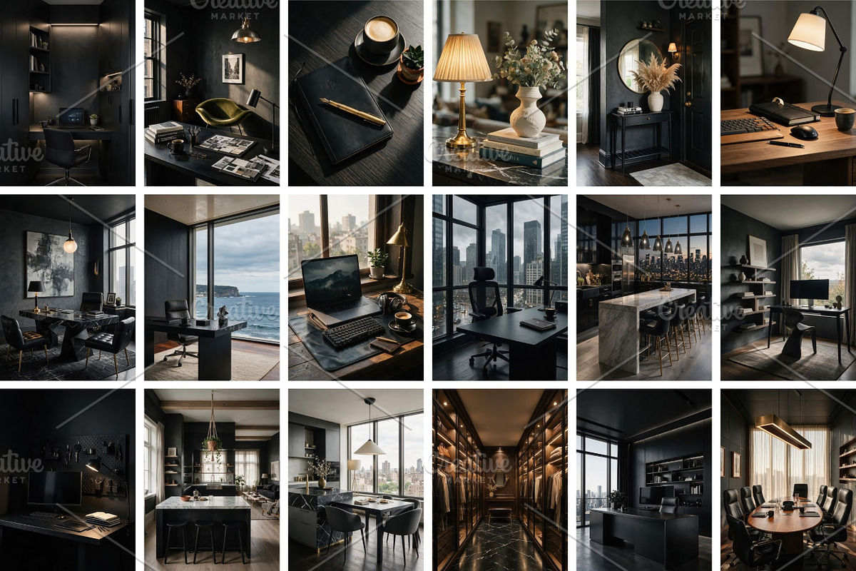 Black Interior Stock Photos, an Architecture Photo by Selenique Studio (Photo 7 of 14)