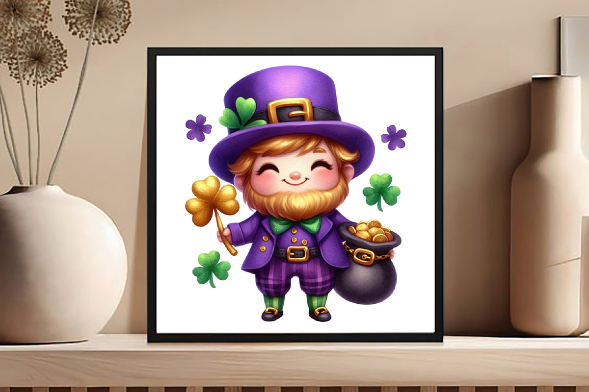 Purple St Patrick's Day Clipart, an Illustration by DreamCafeArt (Photo 5 of 5)