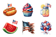 4th of July Sublimation Clipart, an Illustration by CreationArt (Thumbnail 5 of 5)