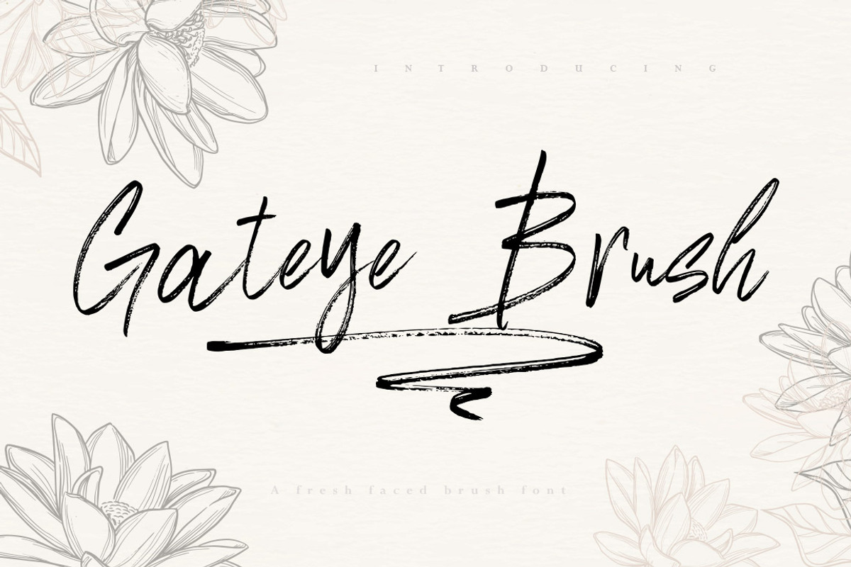 Gateye Brush, a Script Font by MjStudio31 (Photo 1 of 7)