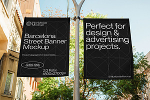 Barcelona Double Banner Mockup