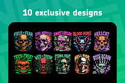 halloween 2025 skull tshirt designs, a Graphic by NH graphic (Thumbnail 2 of 5)