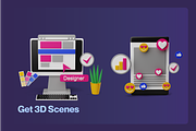 3D Web Design Scenes, a Scene 3D Model by Sunny Design (Thumbnail 5 of 6)