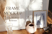 Boho Interior & Wooden Frame Mock Up, a Print Template by Wonderland Styled Stock (Thumbnail 11 of 11)