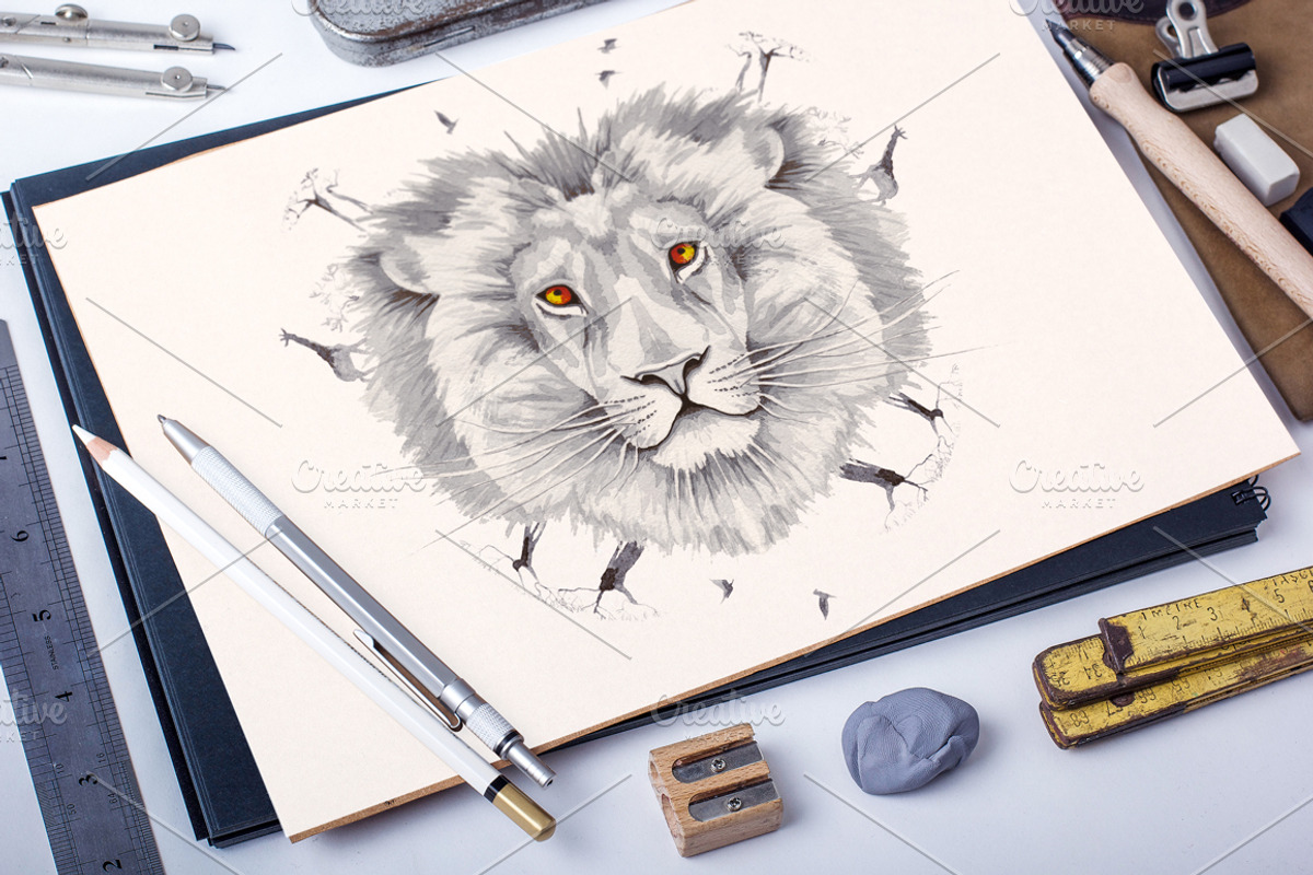 Set of 6 vector watercolor animals, an Animal Illustration by kizi (Photo 5 of 5)
