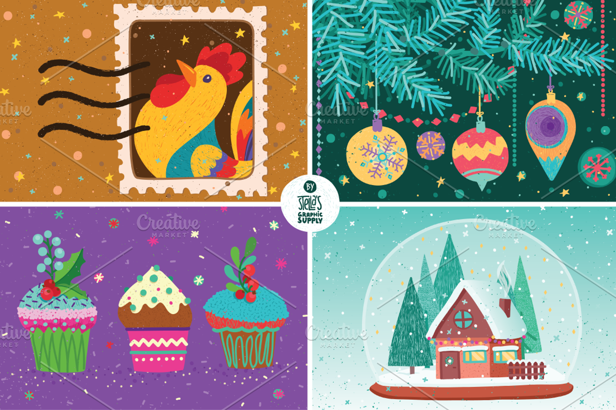 Christmas Illustrations Pack, a Decorative Illustration by Stella's Graphic Supply (Photo 2 of 6)