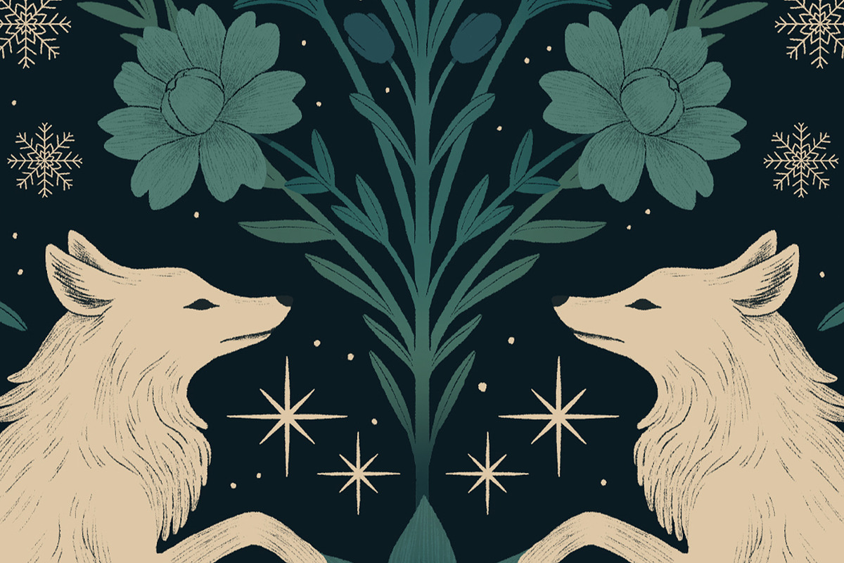 Arctic Foxes Seamless Pattern, a Pattern Graphic by Dina Mae (Photo 7 of 15)